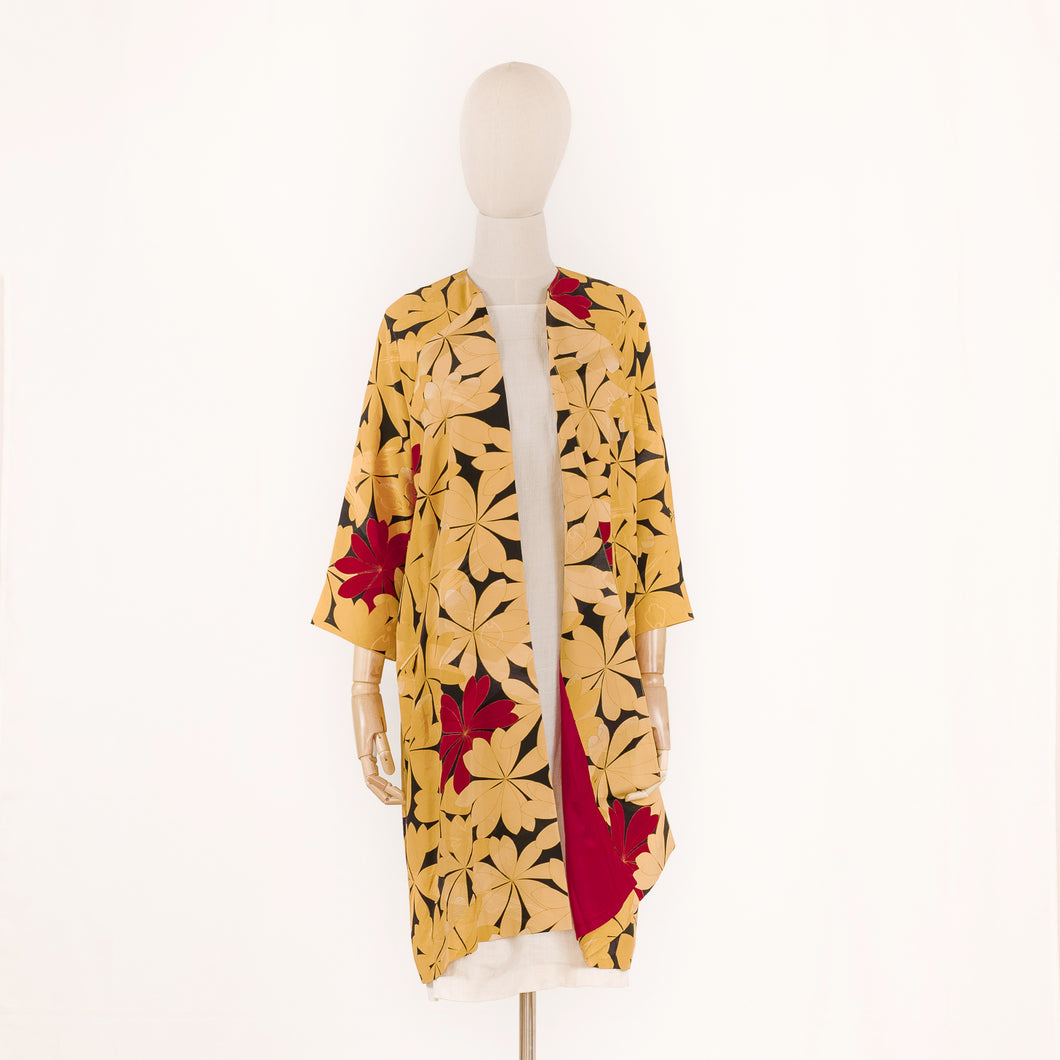 vintage kimono silk coat